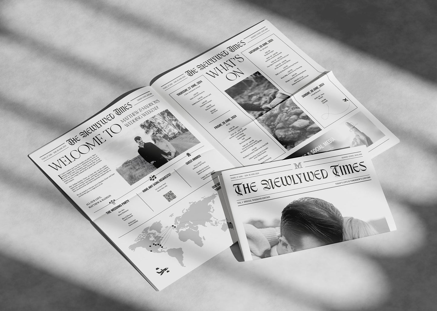 Printed Wedding Tabloid Newspaper