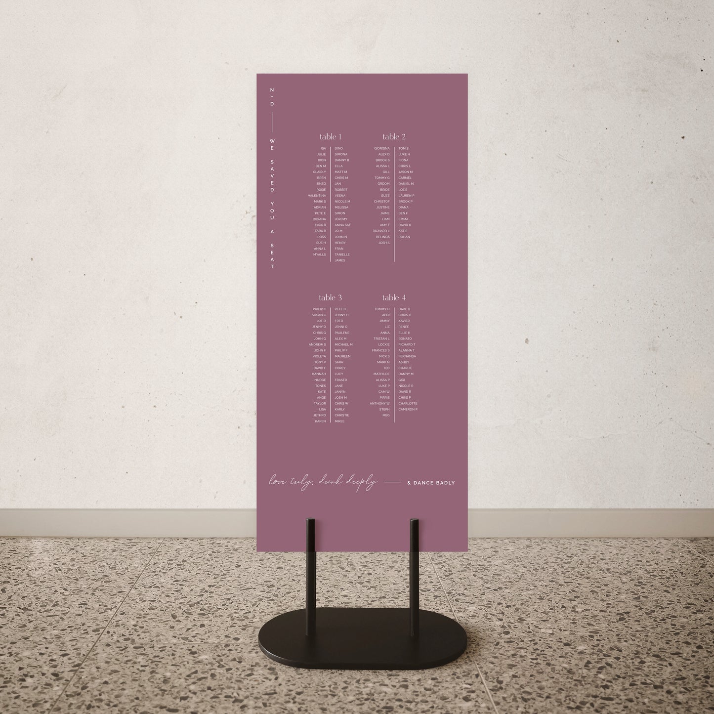 Insieme Seating Chart