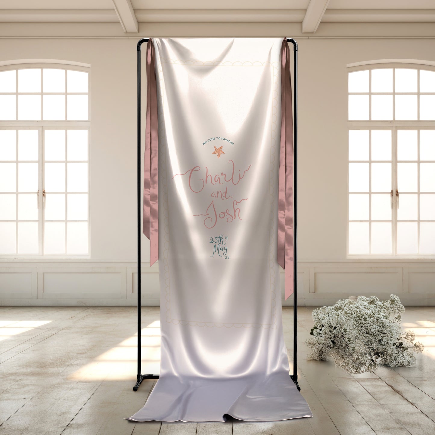 Destiny Fabric Welcome Sign