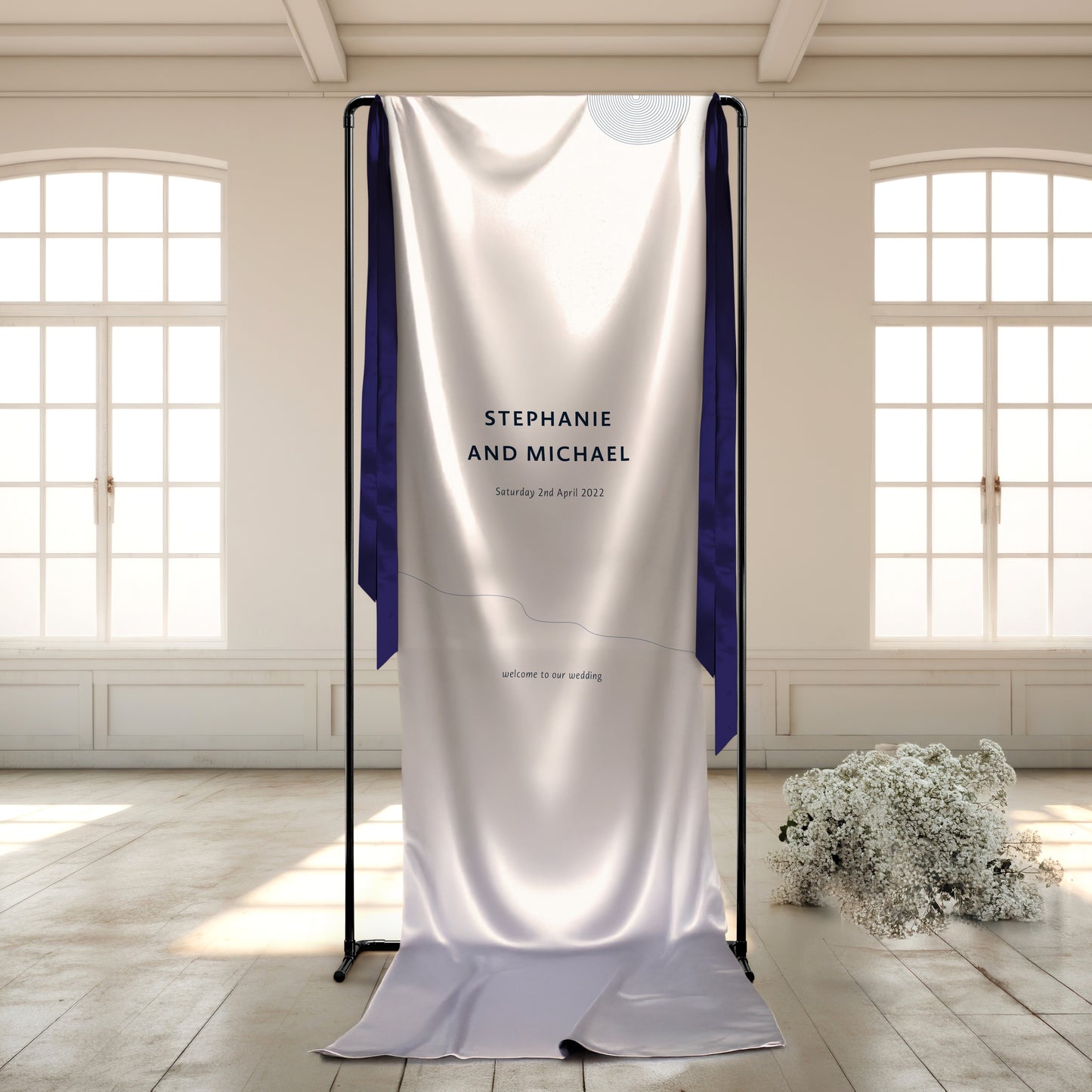 Frisson Fabric Welcome Sign