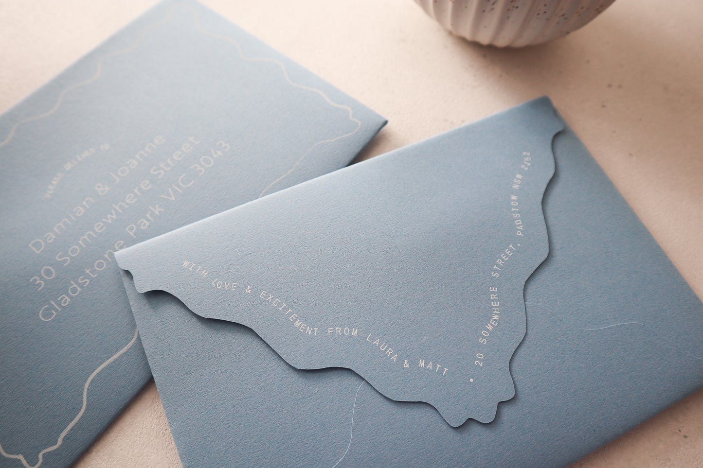 Rectangle Wave Envelope Dieline