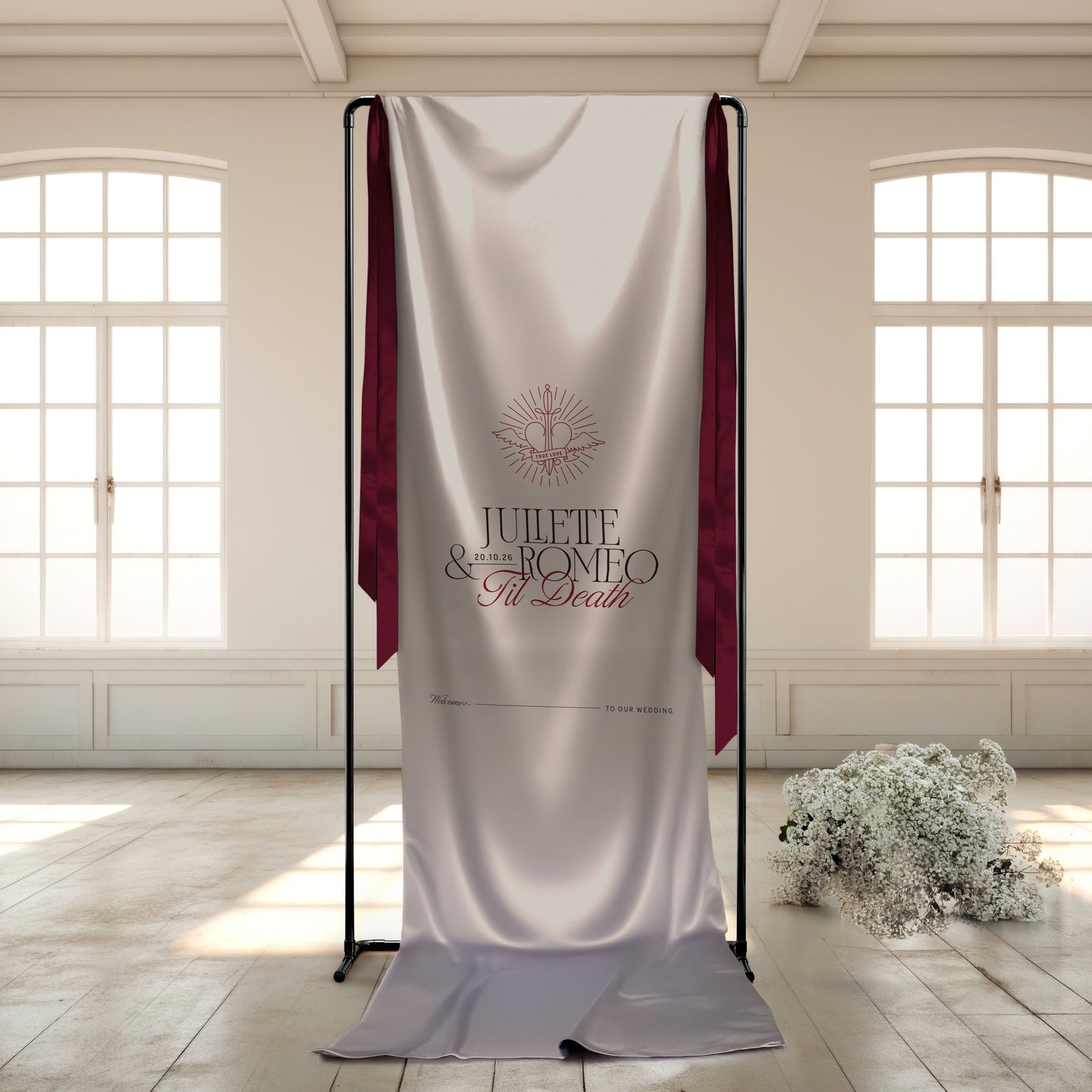 L'Amore Fabric Welcome Sign