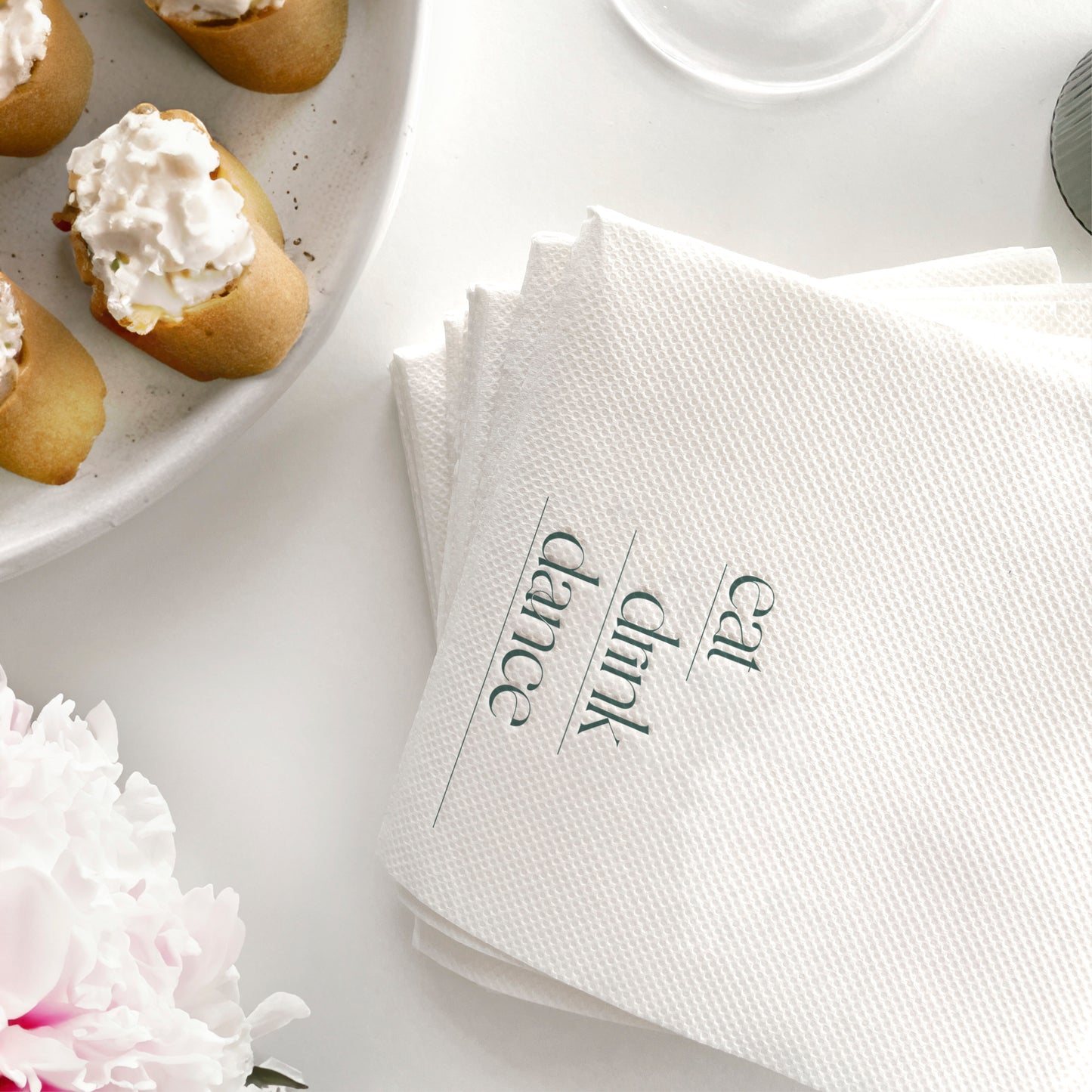 Custom printed cocktail napkin