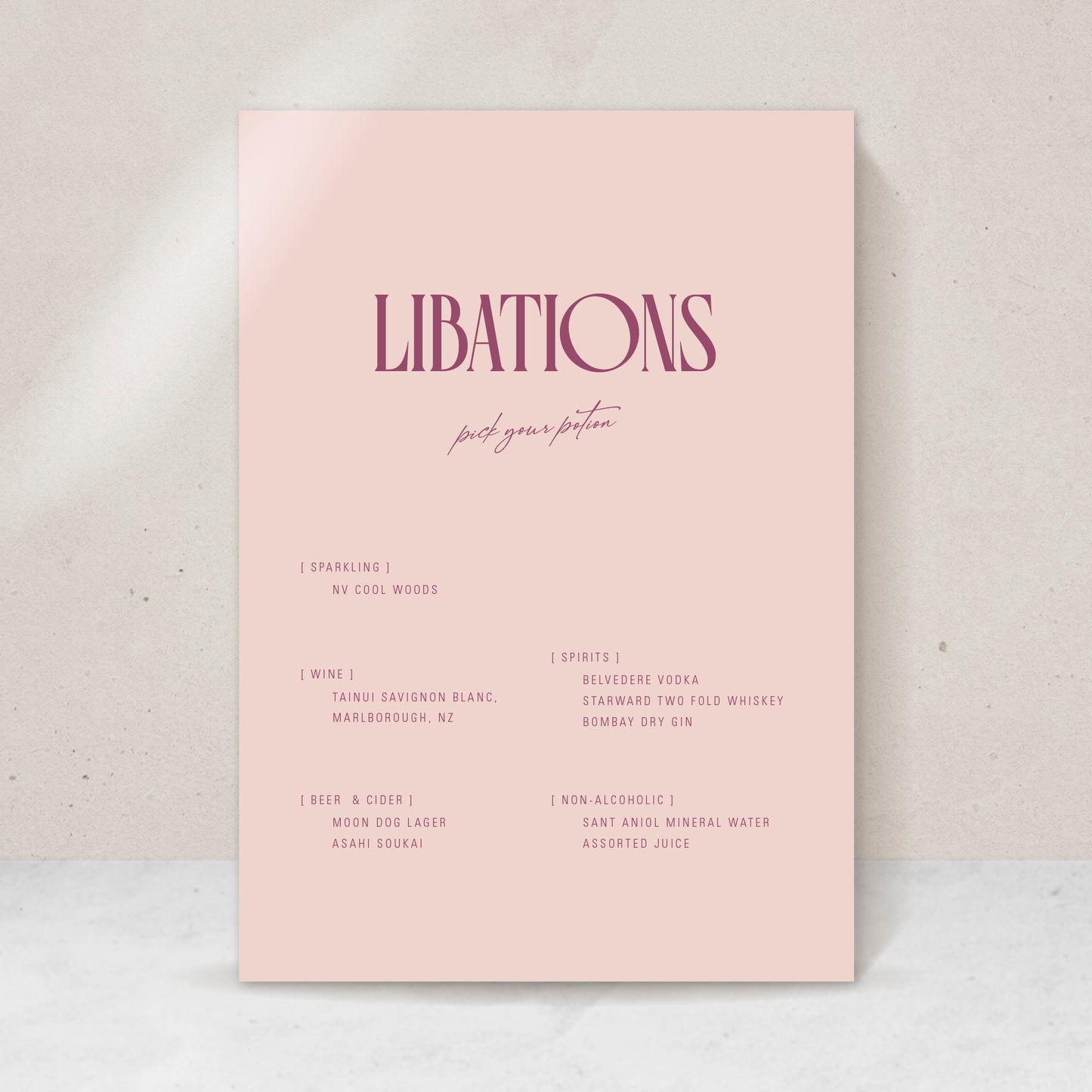 Redamancy Table Menu