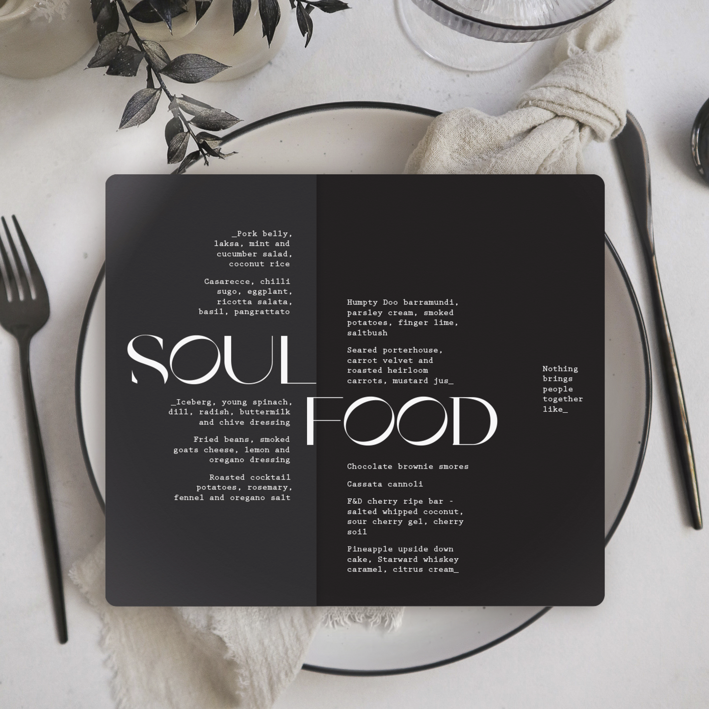 Sonder Menu