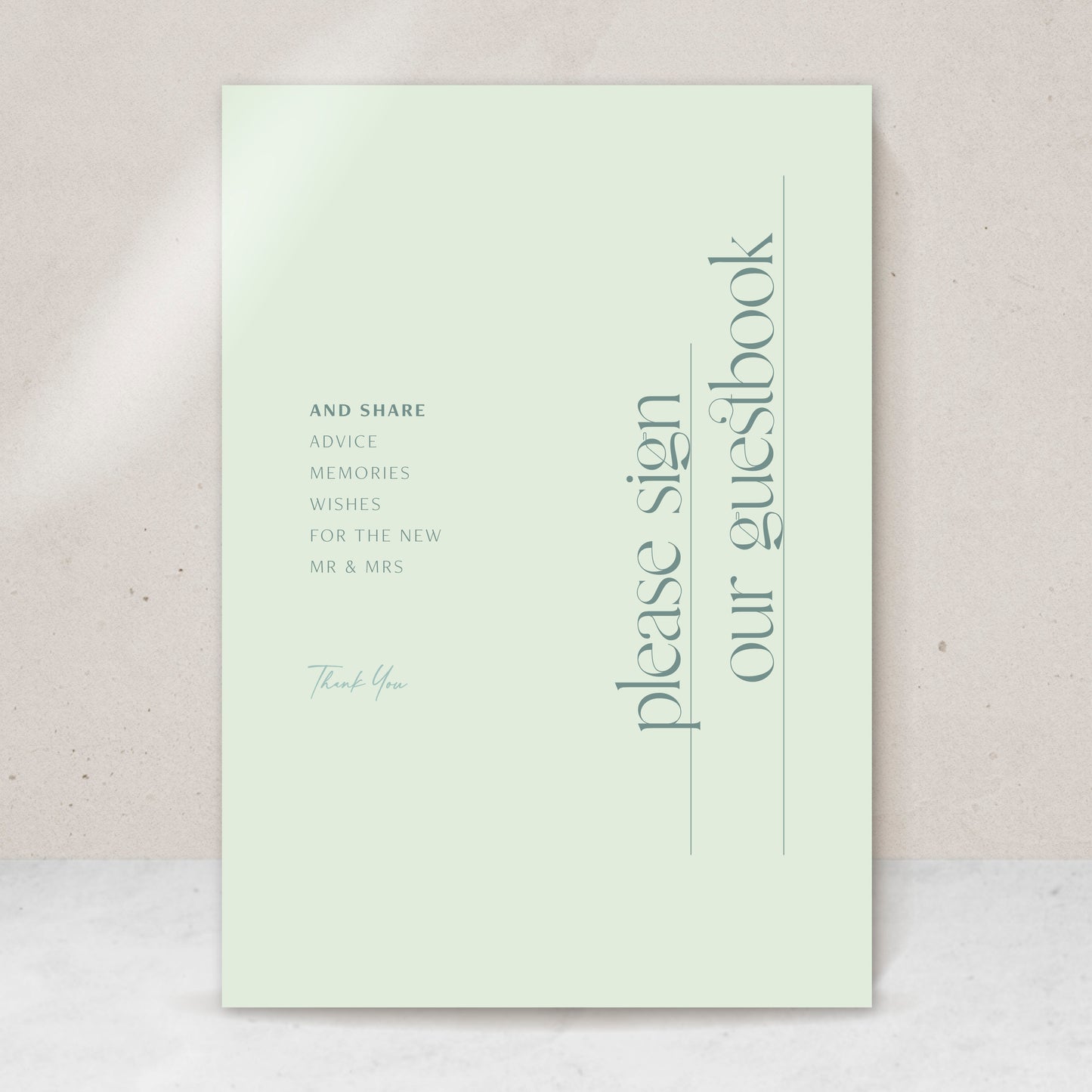 Agape Guestbook Sign