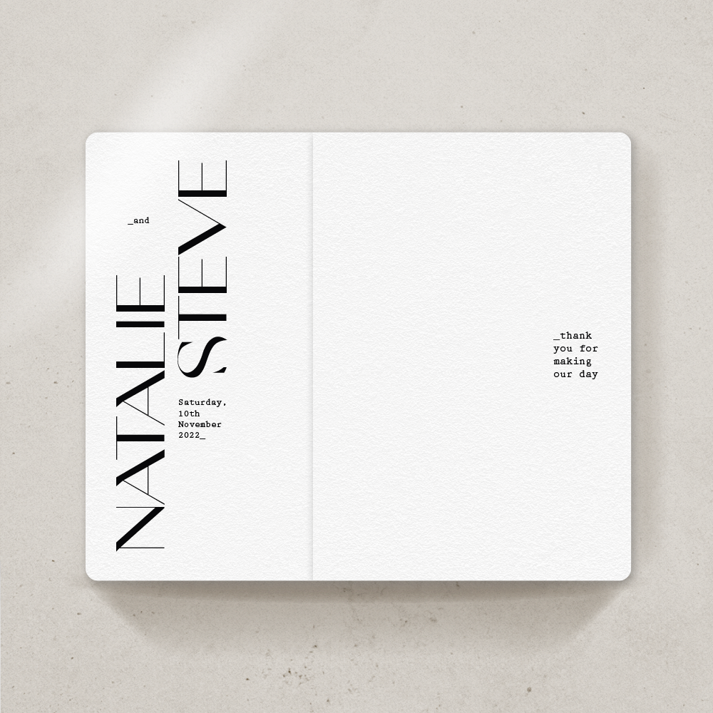 Sonder Thank You card