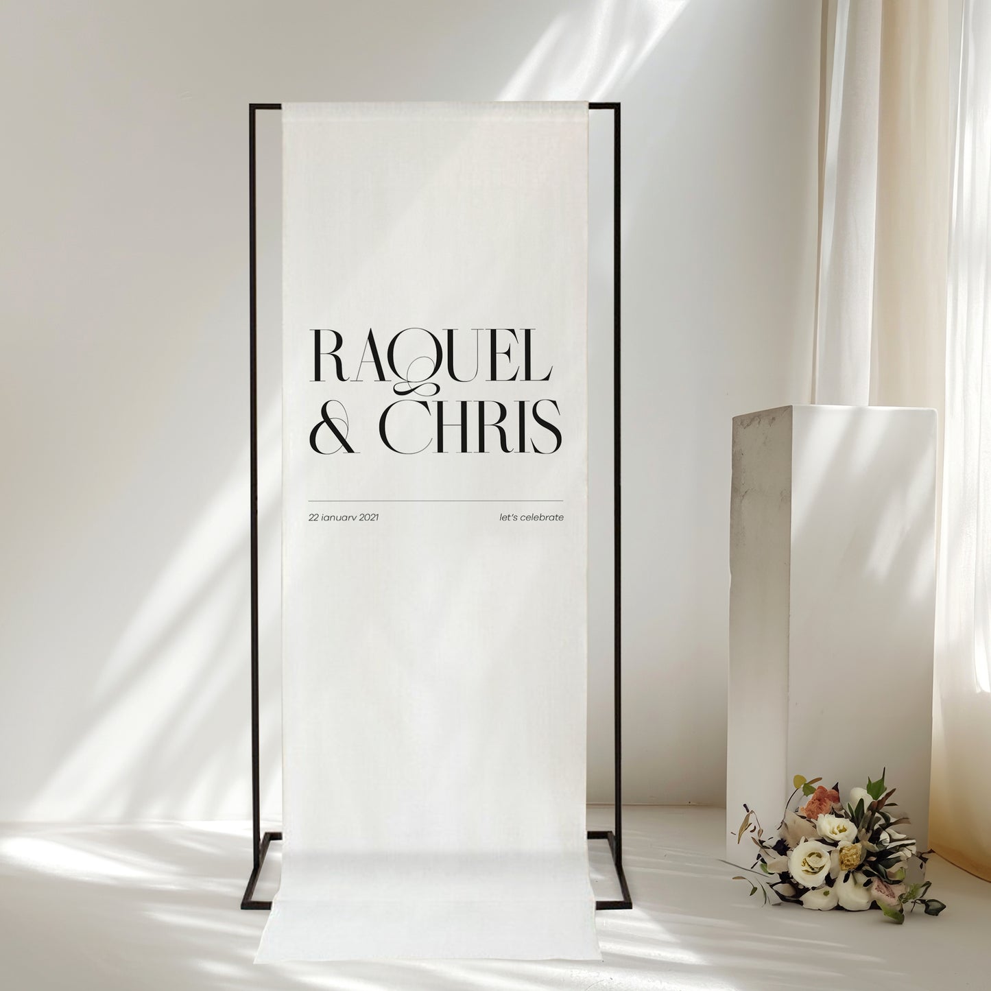 Ciel Linen Welcome Sign