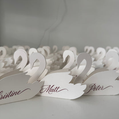 Swan Place Card Dieline