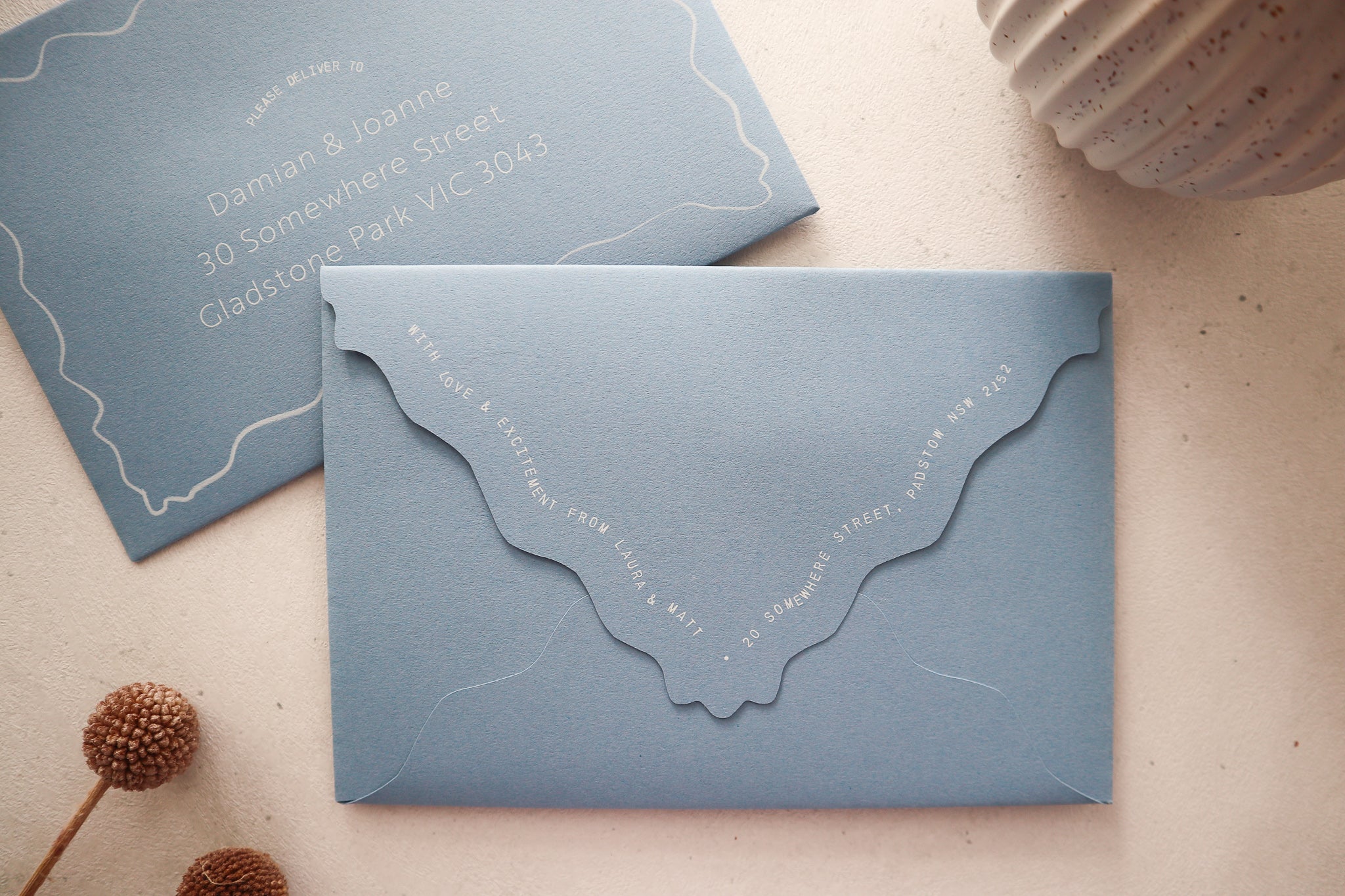 Rectangle Wave Envelope Dieline