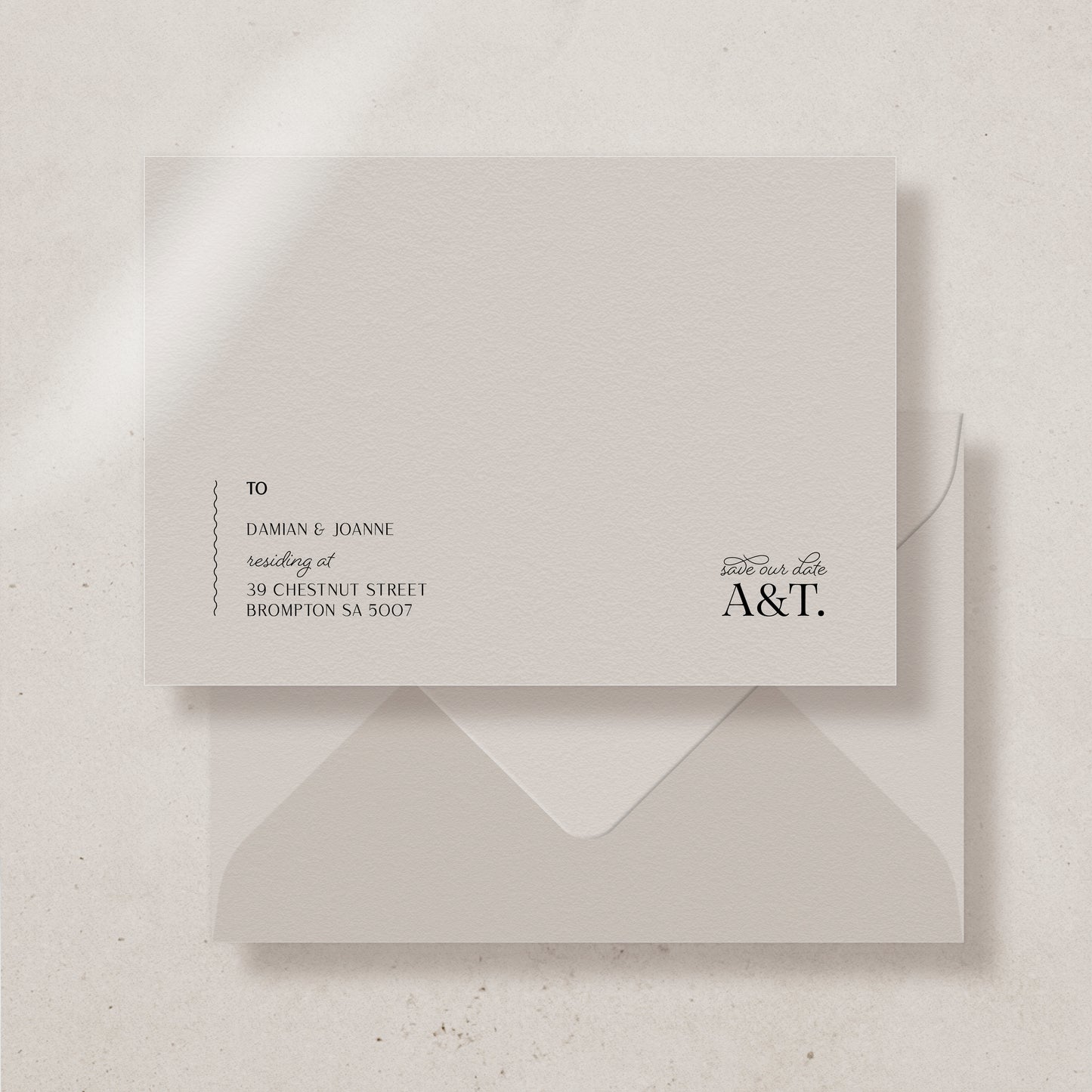 Ainsley Save the date/Thank you card Envelope