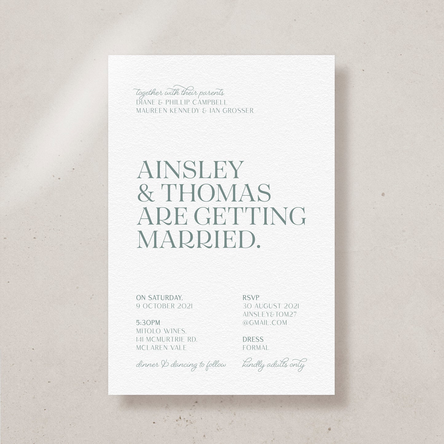 Ainsley Invitation