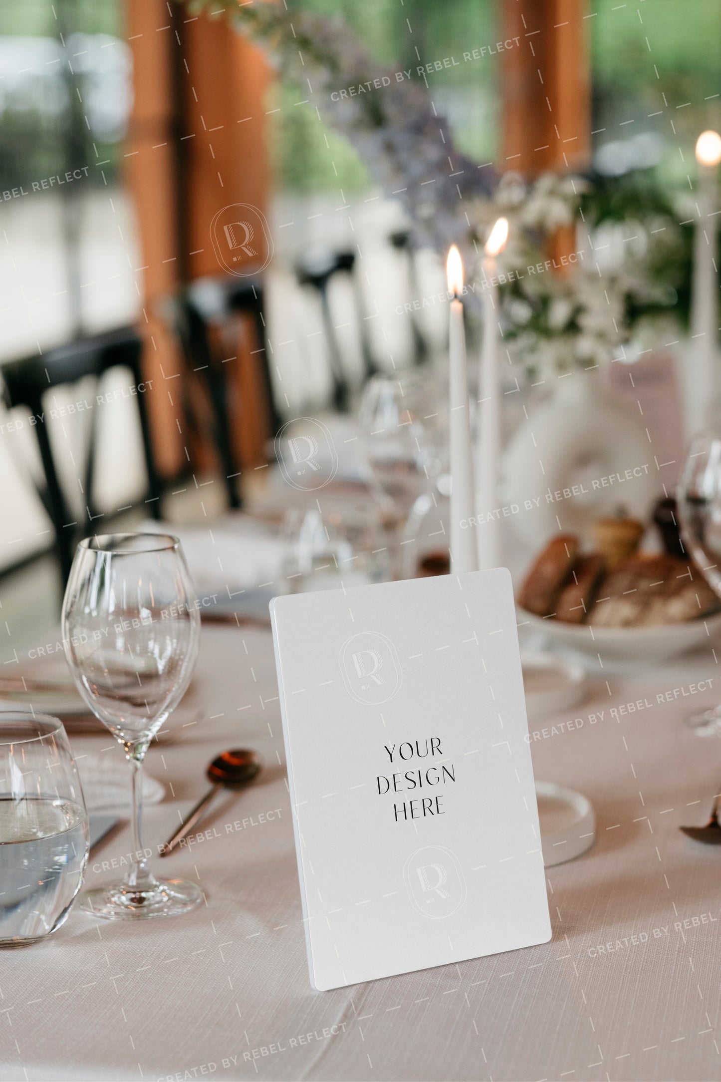 Wedding Stationery Table Number/Menu Mockup