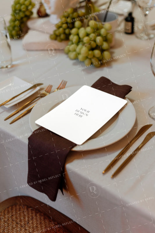 Wedding Stationery Menu Mockup Rectangle 2