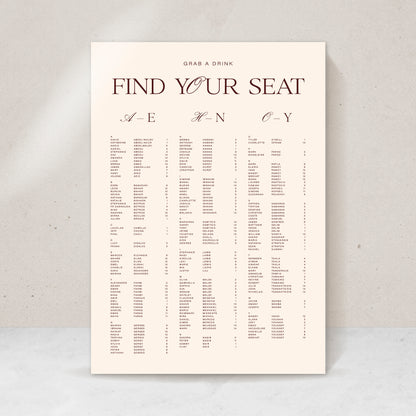 Morii Seating Chart