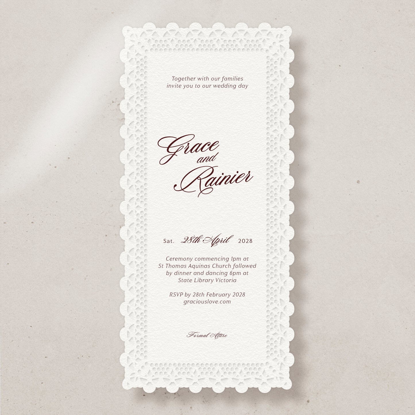 Regalia Invitation