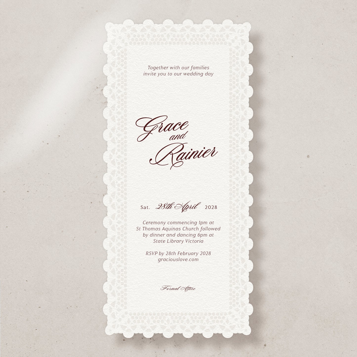 Regalia Invitation