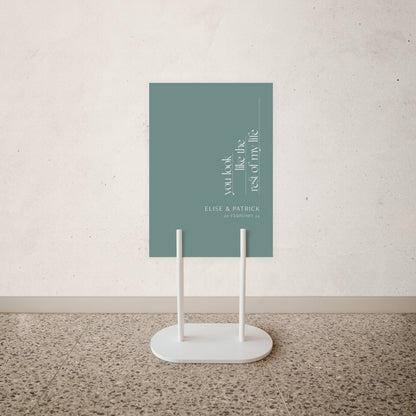 White Wooden Signage stands