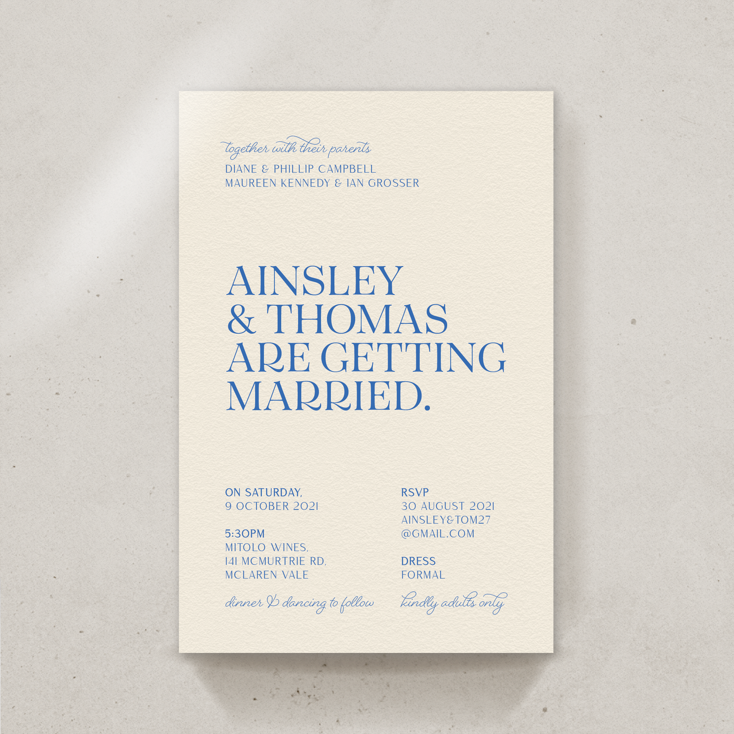 Ainsley Invitation