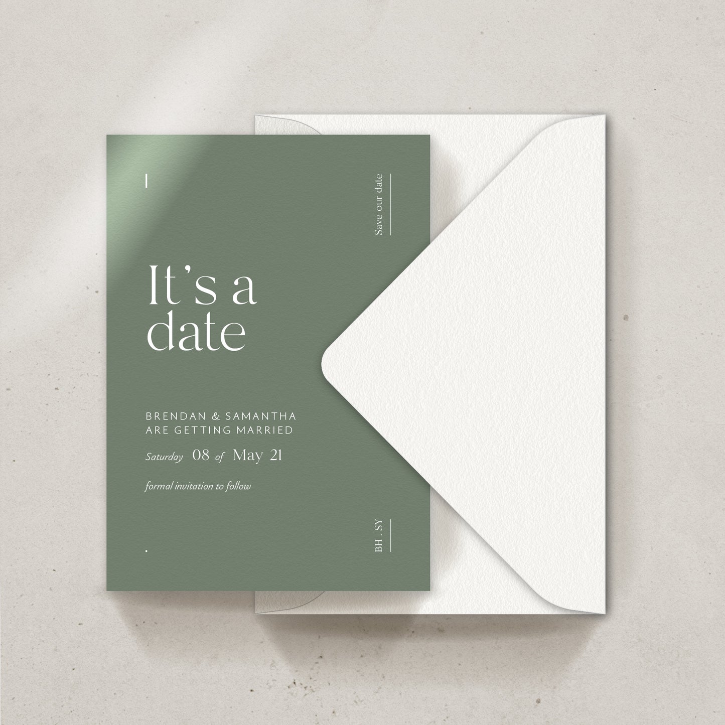 Elysian Save the date/Thank you card Envelope